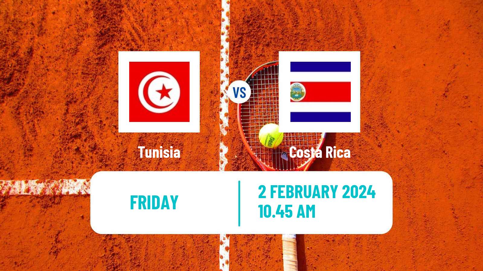 Tennis Davis Cup World Group II Teams Tunisia - Costa Rica