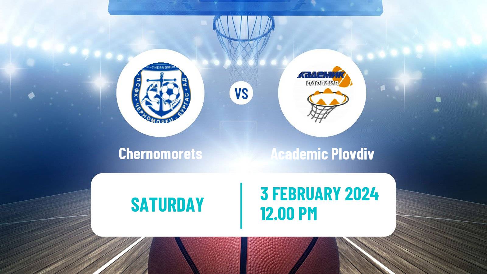 Basketball Bulgarian NBL Chernomorets - Academic Plovdiv