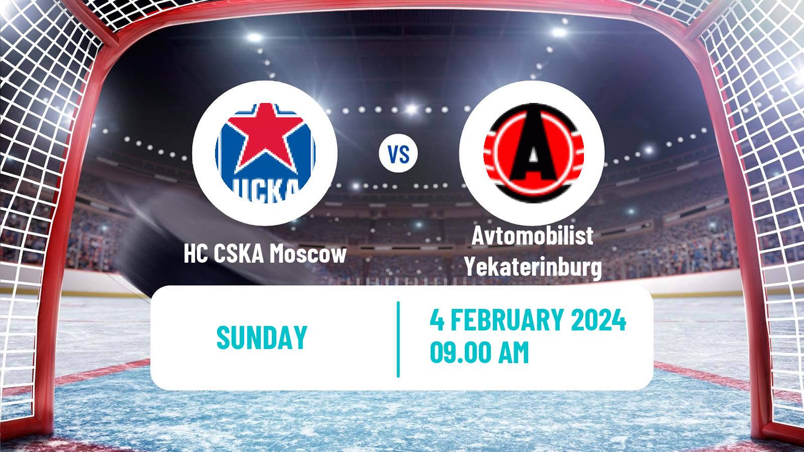 Hockey KHL HC CSKA Moscow - Avtomobilist Yekaterinburg