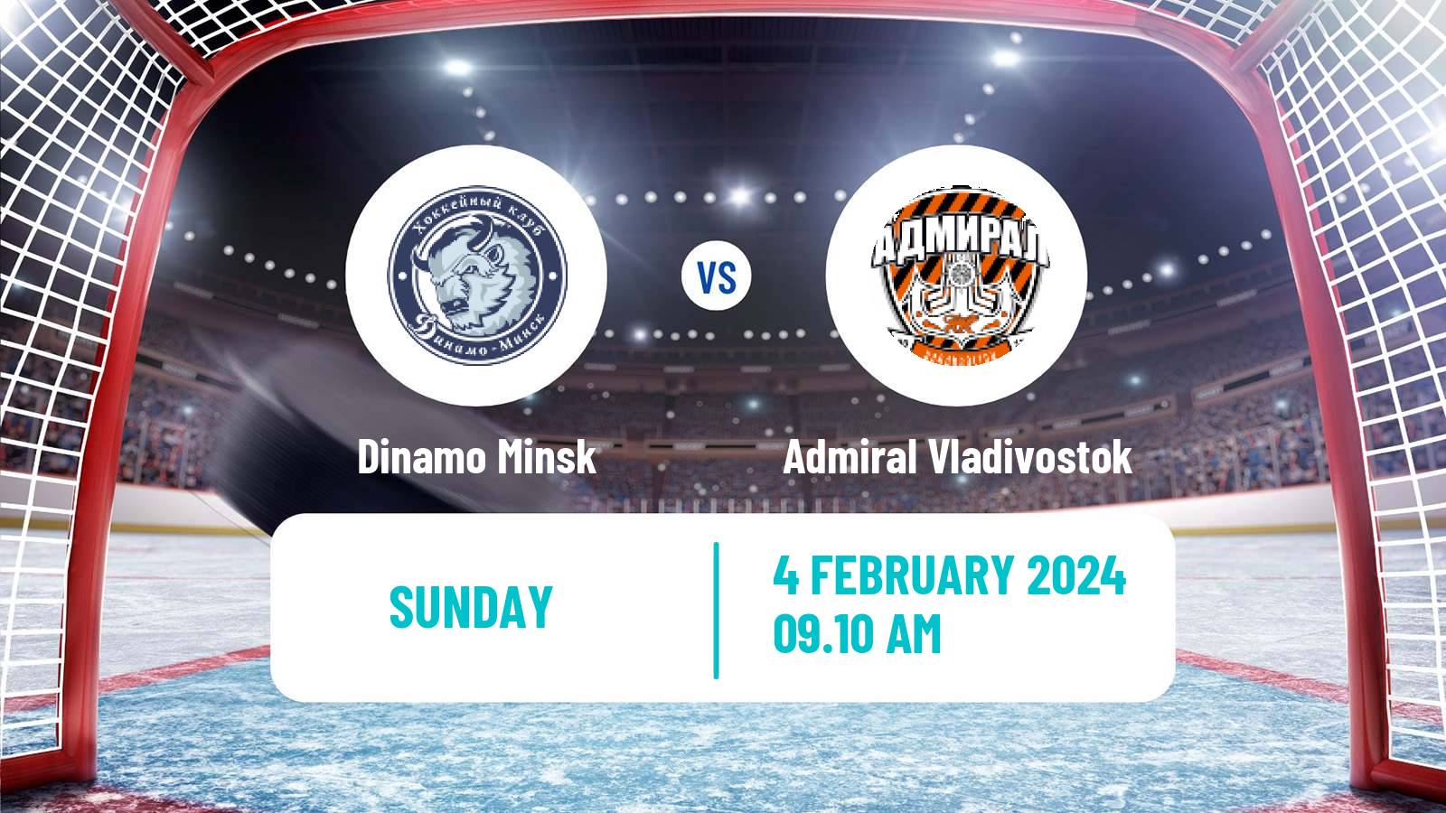 Hockey KHL Dinamo Minsk - Admiral Vladivostok
