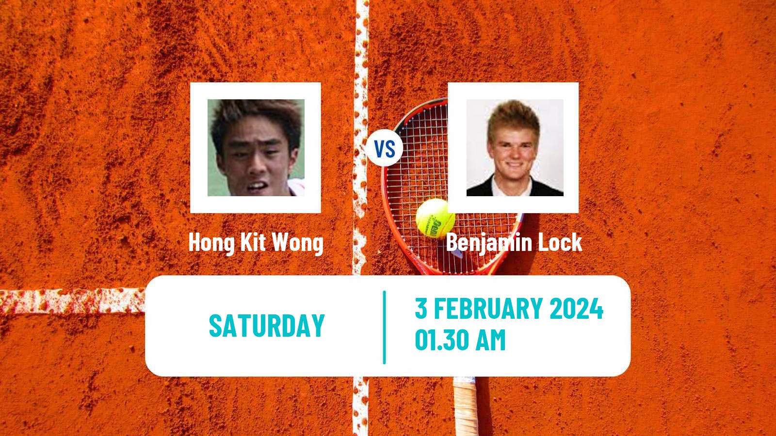 Tennis Davis Cup World Group II Hong Kit Wong - Benjamin Lock