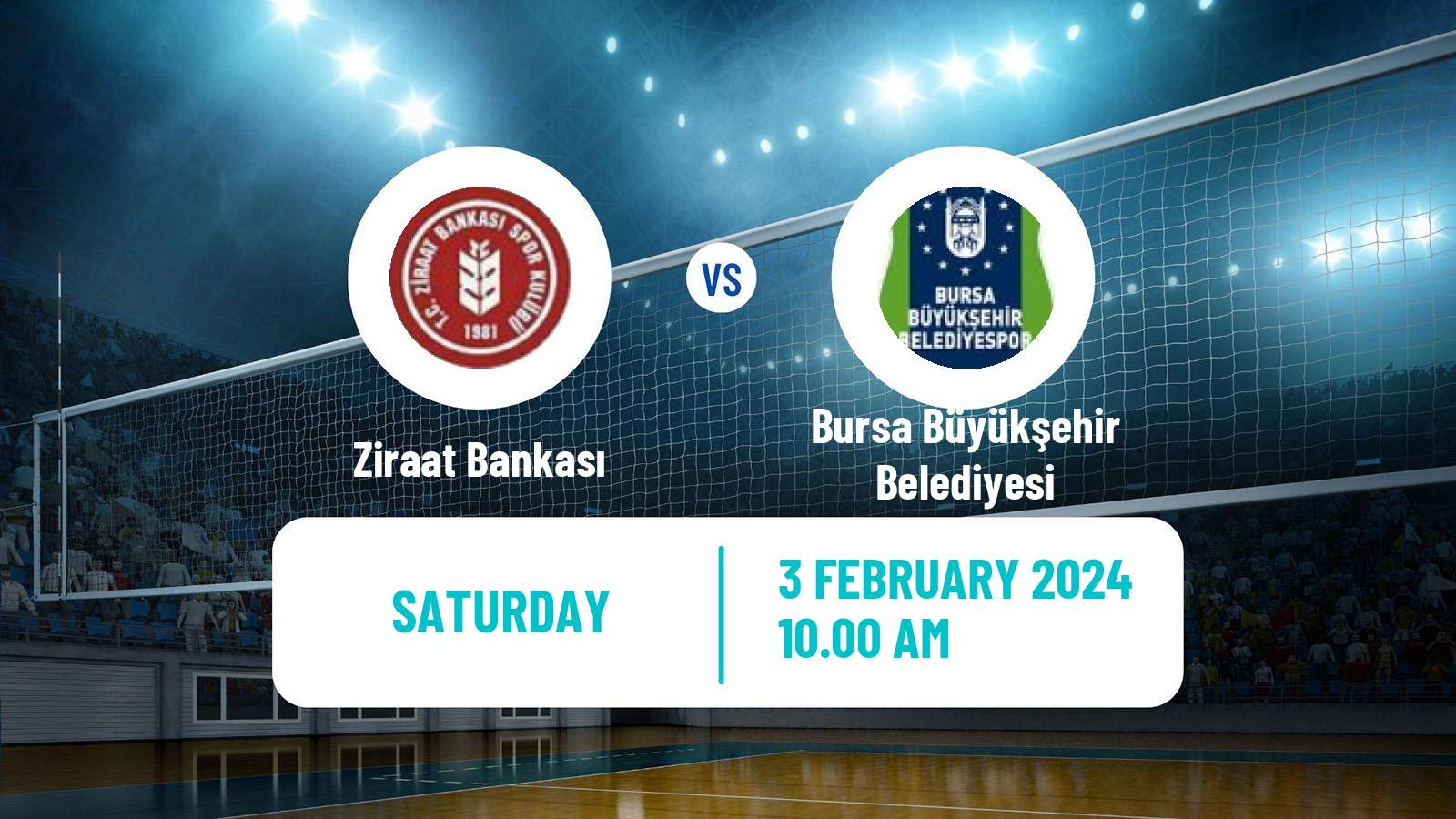 Volleyball Turkish Efeler Ligi Volleyball Ziraat Bankası - Bursa Büyükşehir Belediyesi