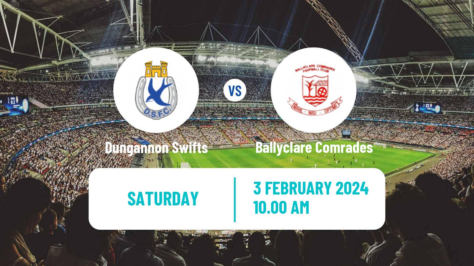 Soccer Northern Irish Cup Dungannon Swifts - Ballyclare Comrades