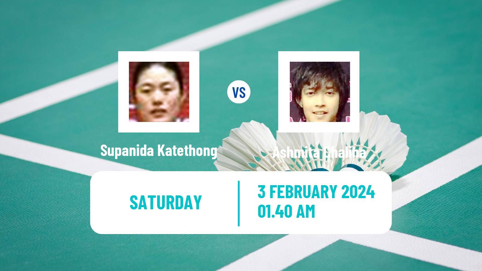 Badminton BWF World Tour Thailand Masters Women Supanida Katethong - Ashmita Chaliha