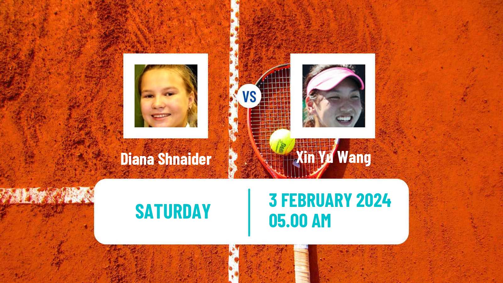 Tennis WTA Hua Hin Diana Shnaider - Xin Yu Wang