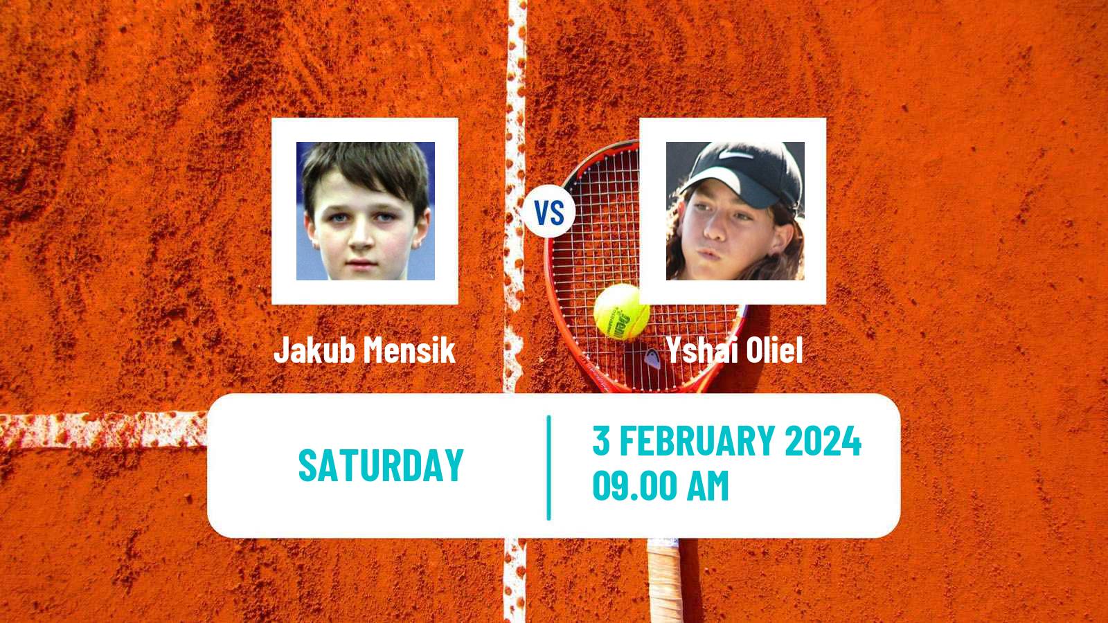 Tennis Davis Cup World Group Jakub Mensik - Yshai Oliel