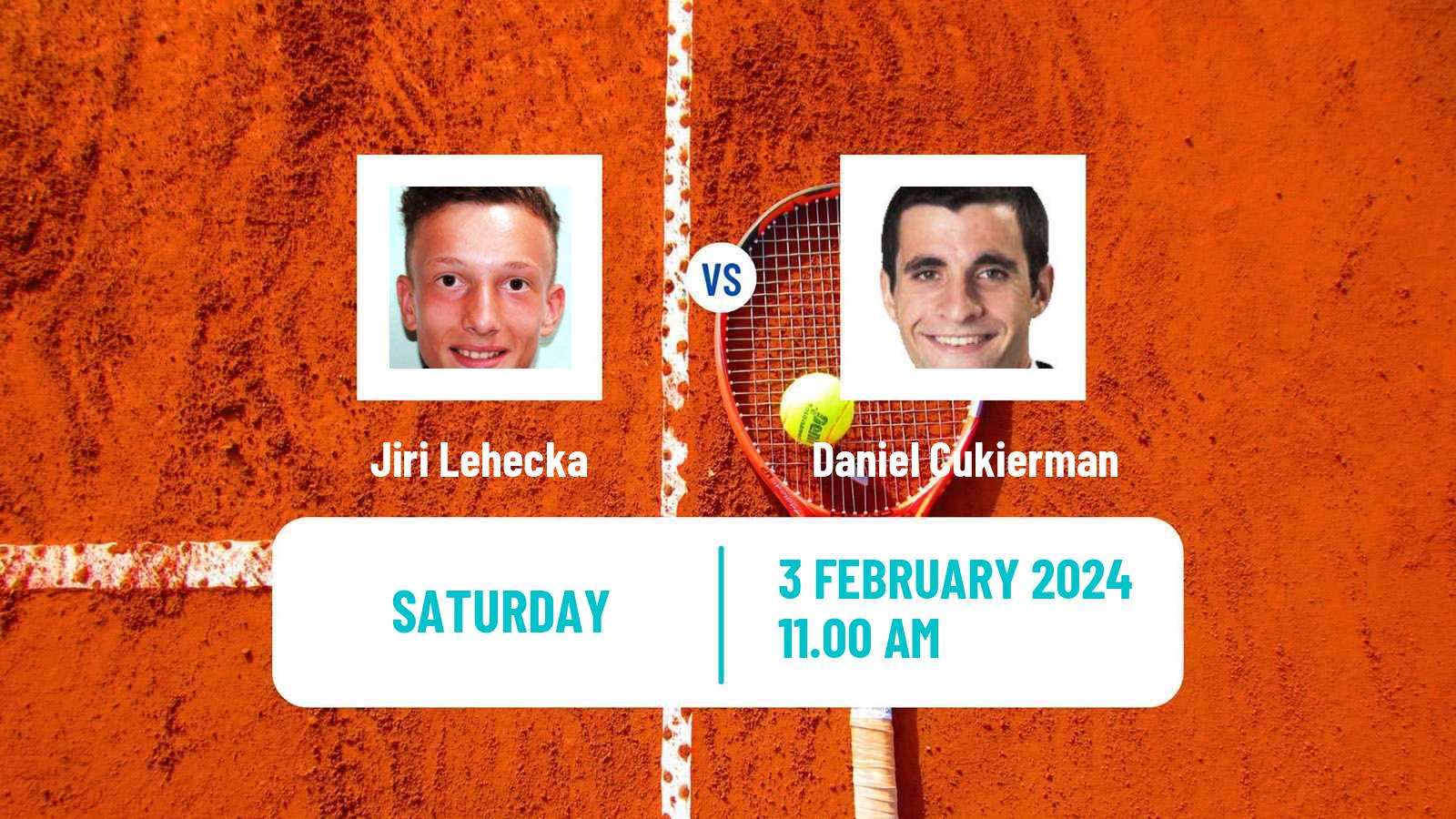 Tennis Davis Cup World Group Jiri Lehecka - Daniel Cukierman