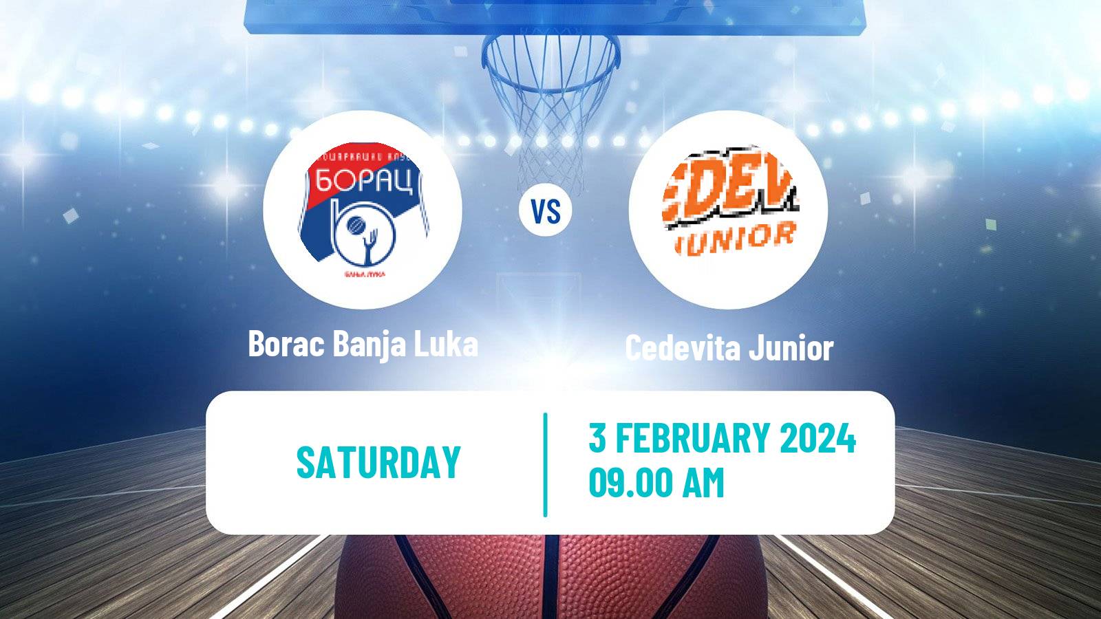 Basketball Adriatic League 2 Borac Banja Luka - Cedevita Junior