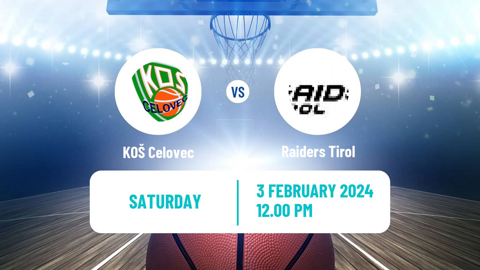 Basketball Austrian Zweite Liga Basketball Celovec - Raiders Tirol