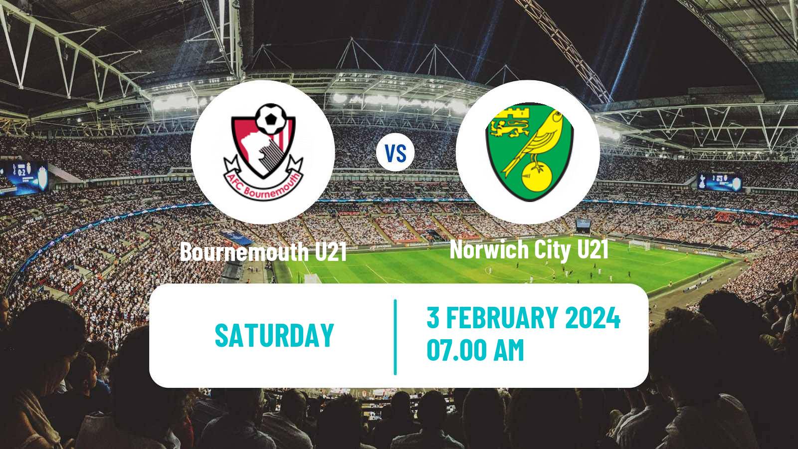Soccer English Premier League Cup Bournemouth U21 - Norwich City U21