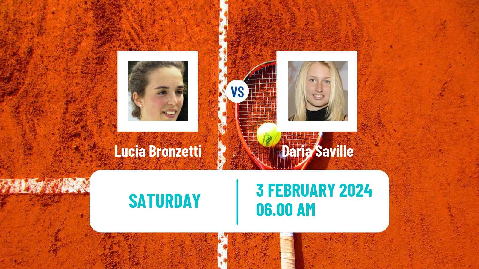 Tennis WTA Abu Dhabi Lucia Bronzetti - Daria Saville