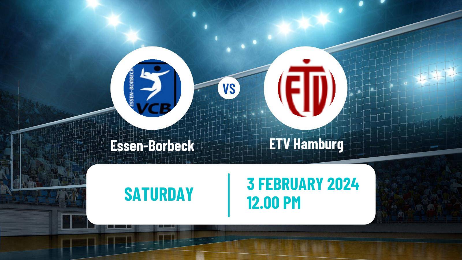 Volleyball German 2 Bundesliga Pro Volleyball Women Essen-Borbeck - ETV Hamburg
