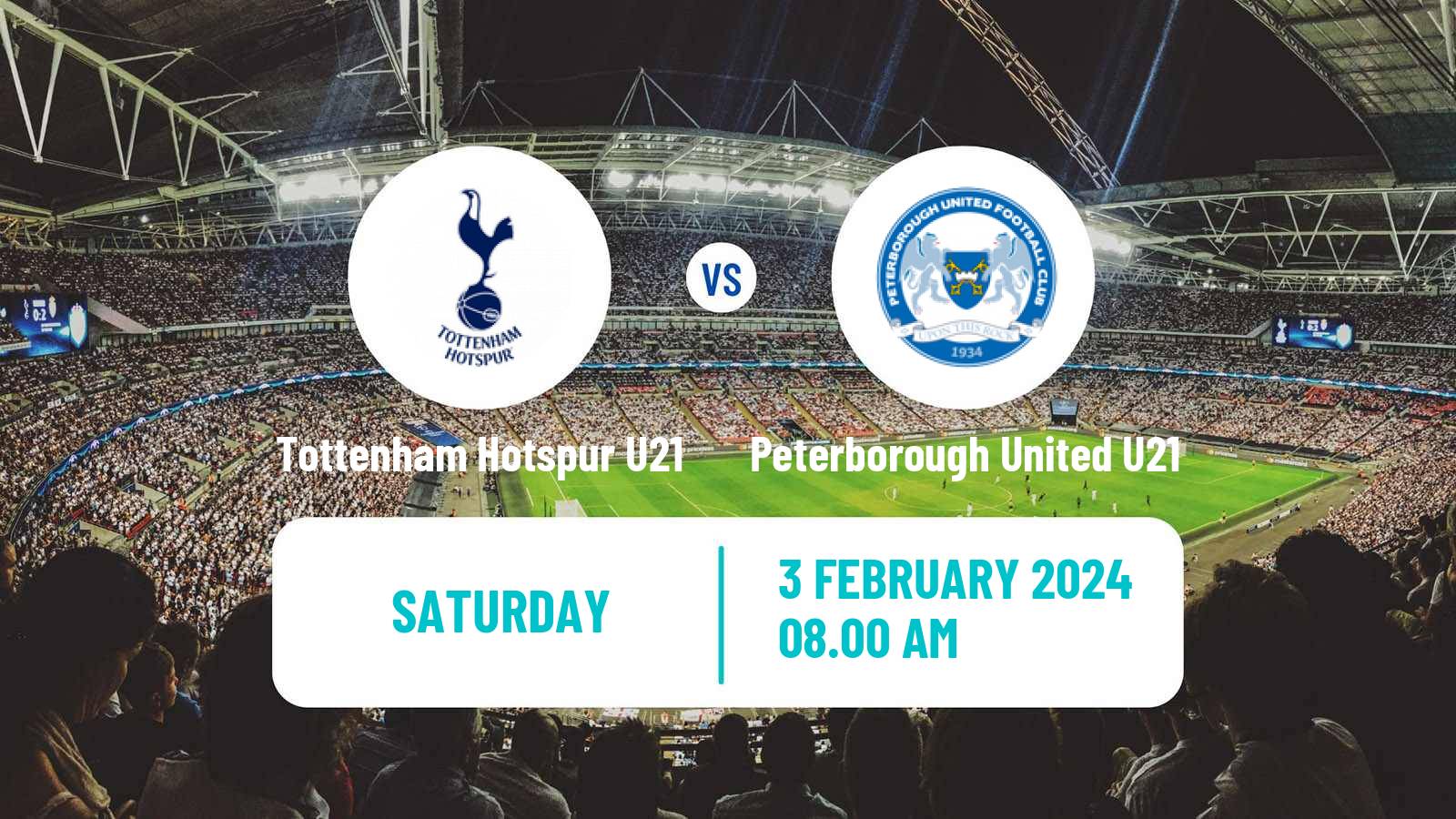 Soccer English Premier League Cup Tottenham Hotspur U21 - Peterborough United U21