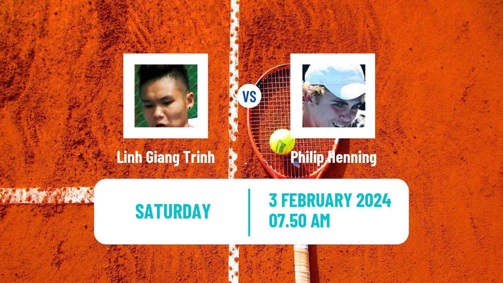 Tennis Davis Cup World Group II Linh Giang Trinh - Philip Henning