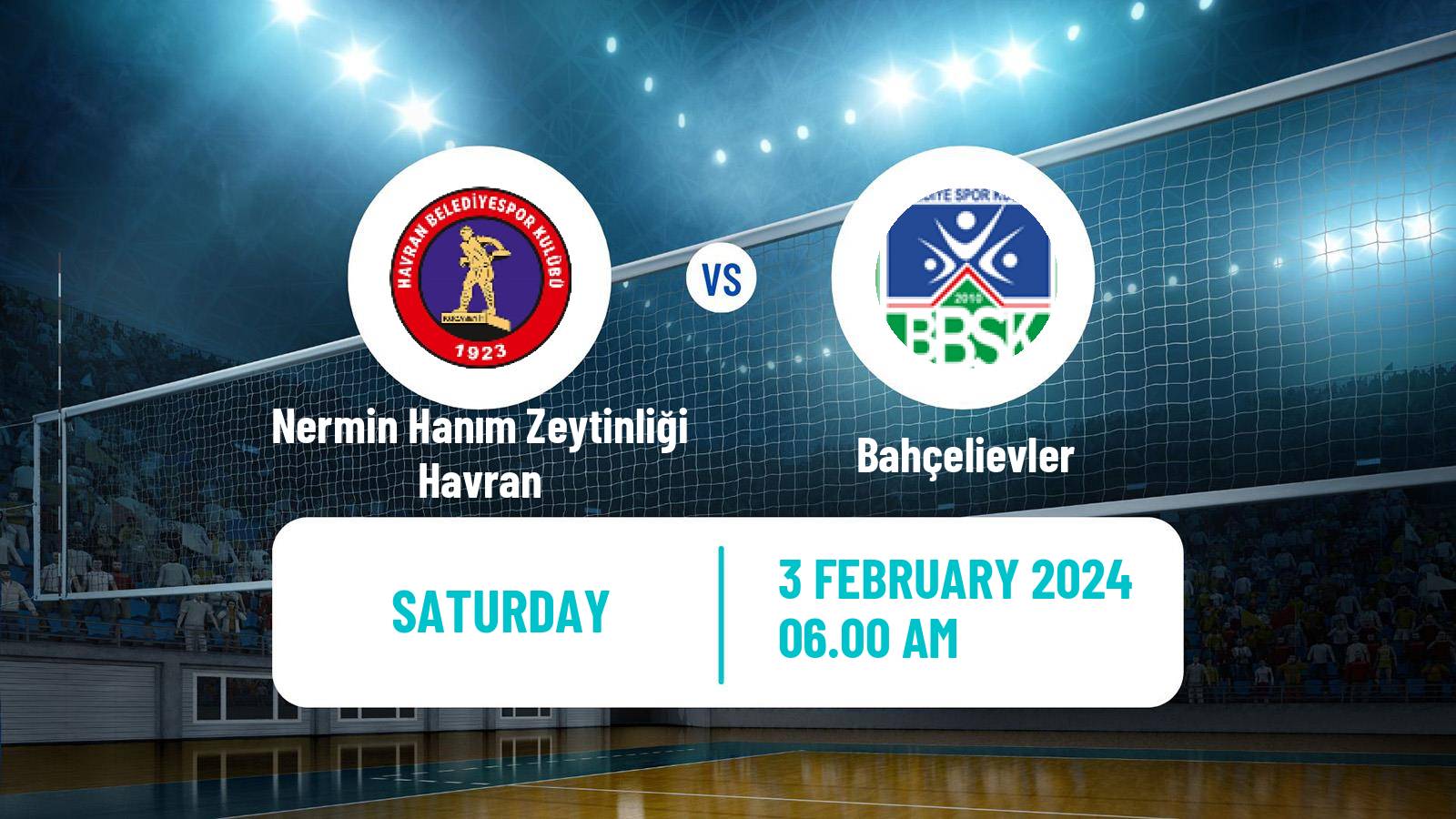 Volleyball Turkish 1 Ligi Volleyball Women Nermin Hanım Zeytinliği Havran - Bahçelievler