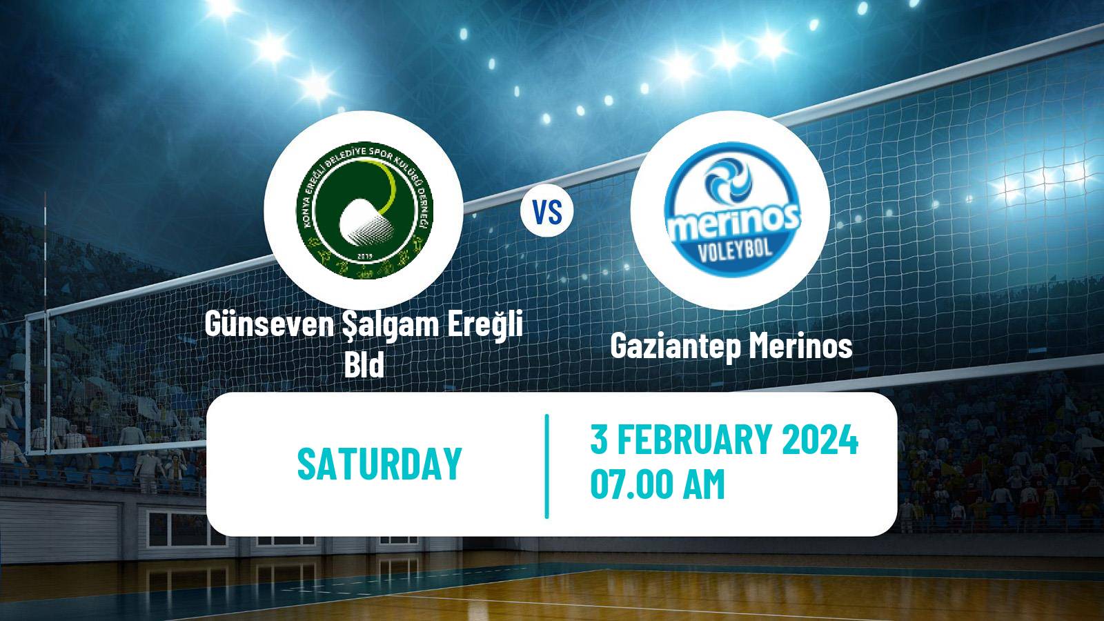 Volleyball Turkish 1 Ligi Volleyball Women Günseven Şalgam Ereğli Bld - Gaziantep Merinos