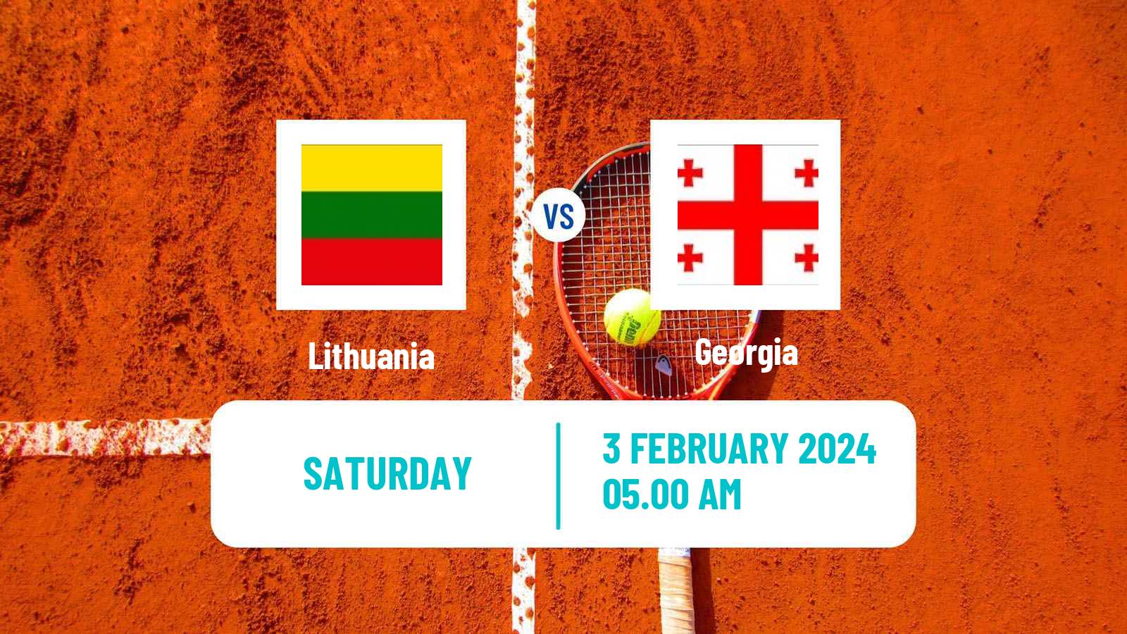 Tennis Davis Cup World Group I Teams Lithuania - Georgia