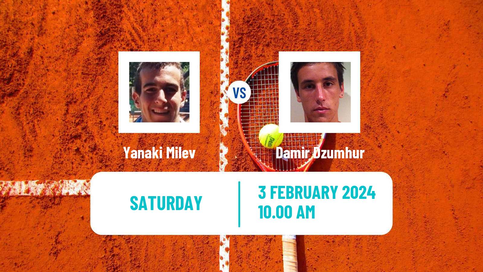 Tennis Davis Cup World Group I Yanaki Milev - Damir Dzumhur
