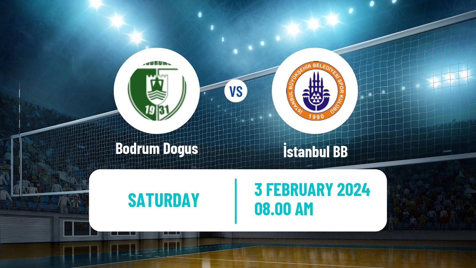 Volleyball Turkish 1 Ligi Volleyball Women Bodrum Dogus - İstanbul BB