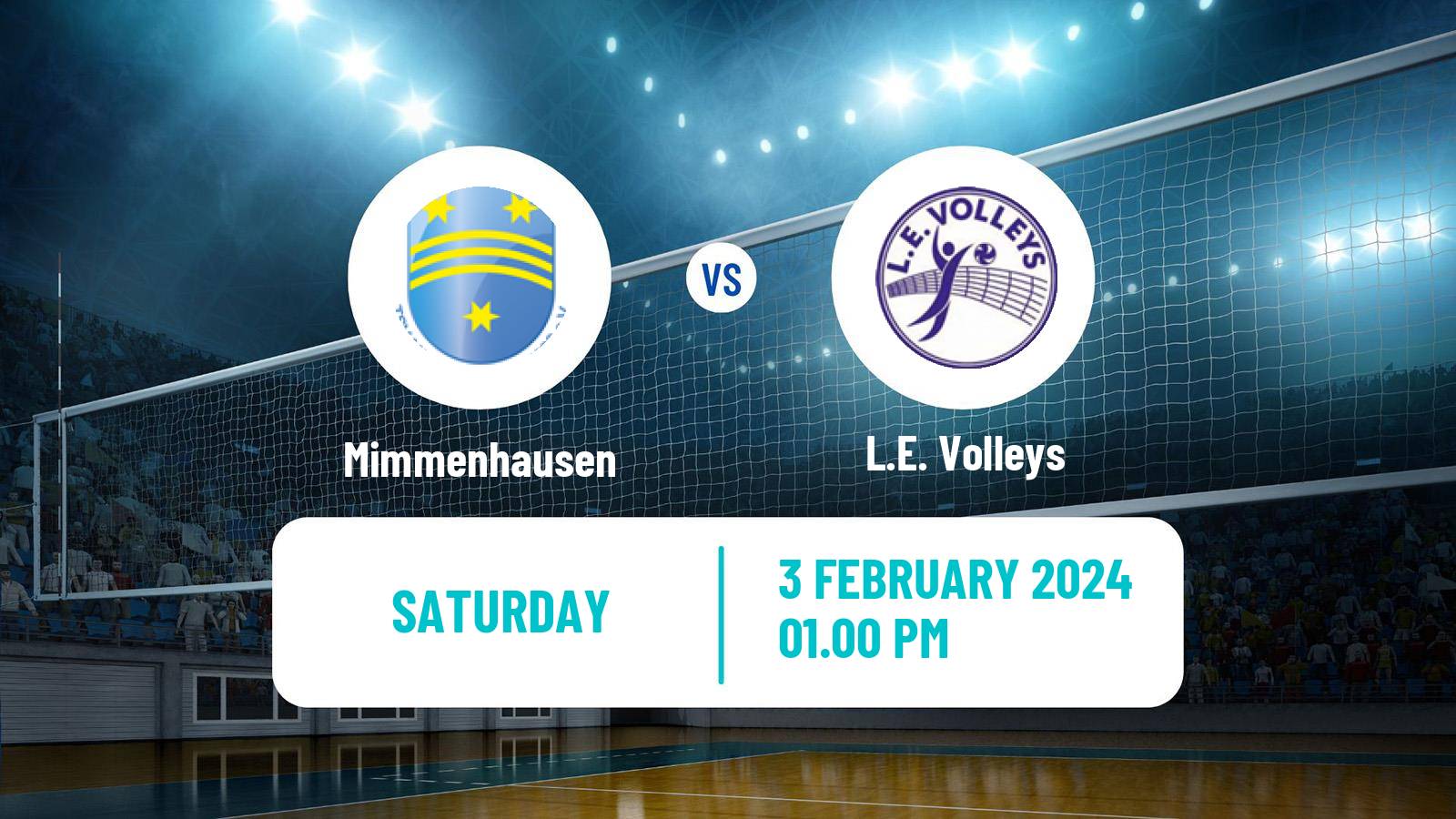 Volleyball German 2 Bundesliga South Volleyball Mimmenhausen - L.E. Volleys