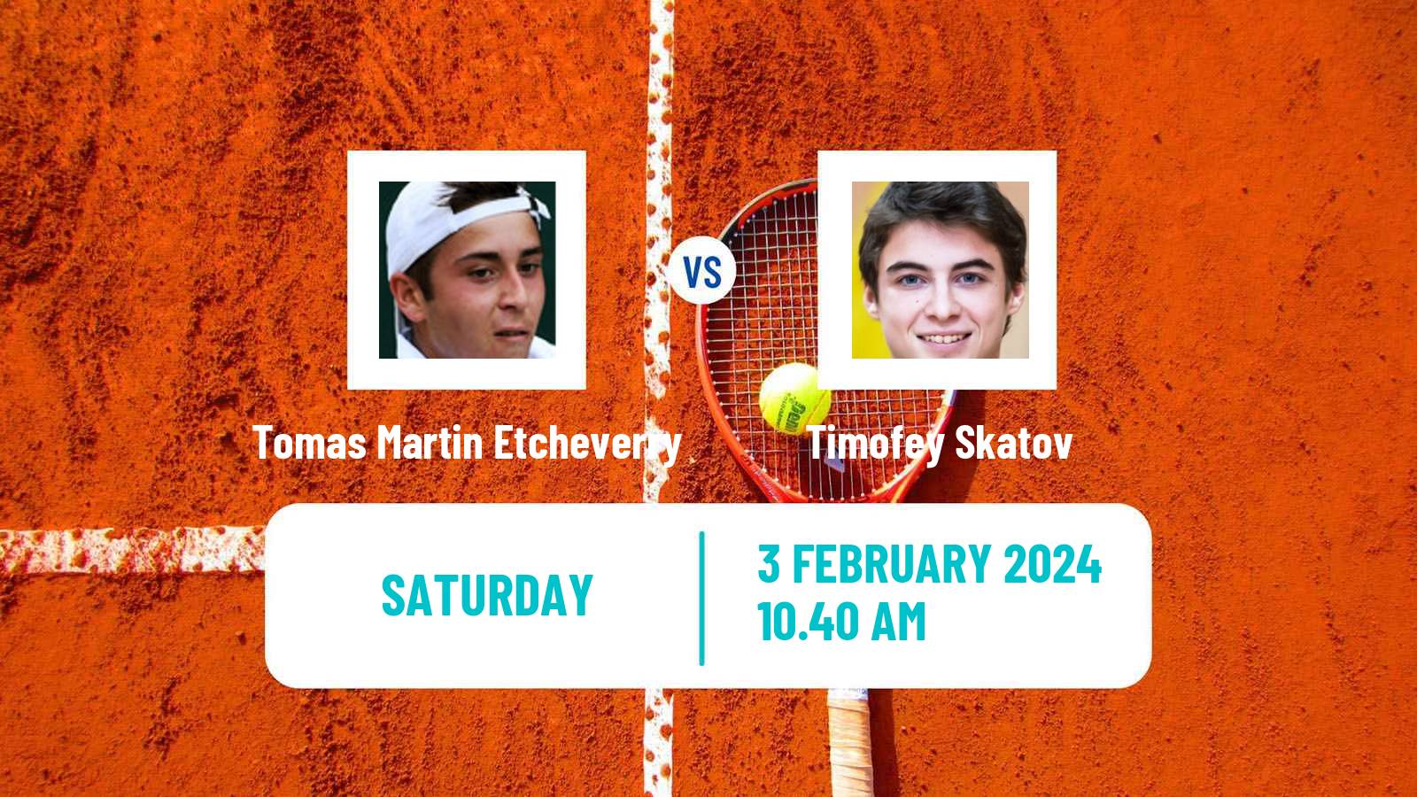 Tennis Davis Cup World Group Tomas Martin Etcheverry - Timofey Skatov