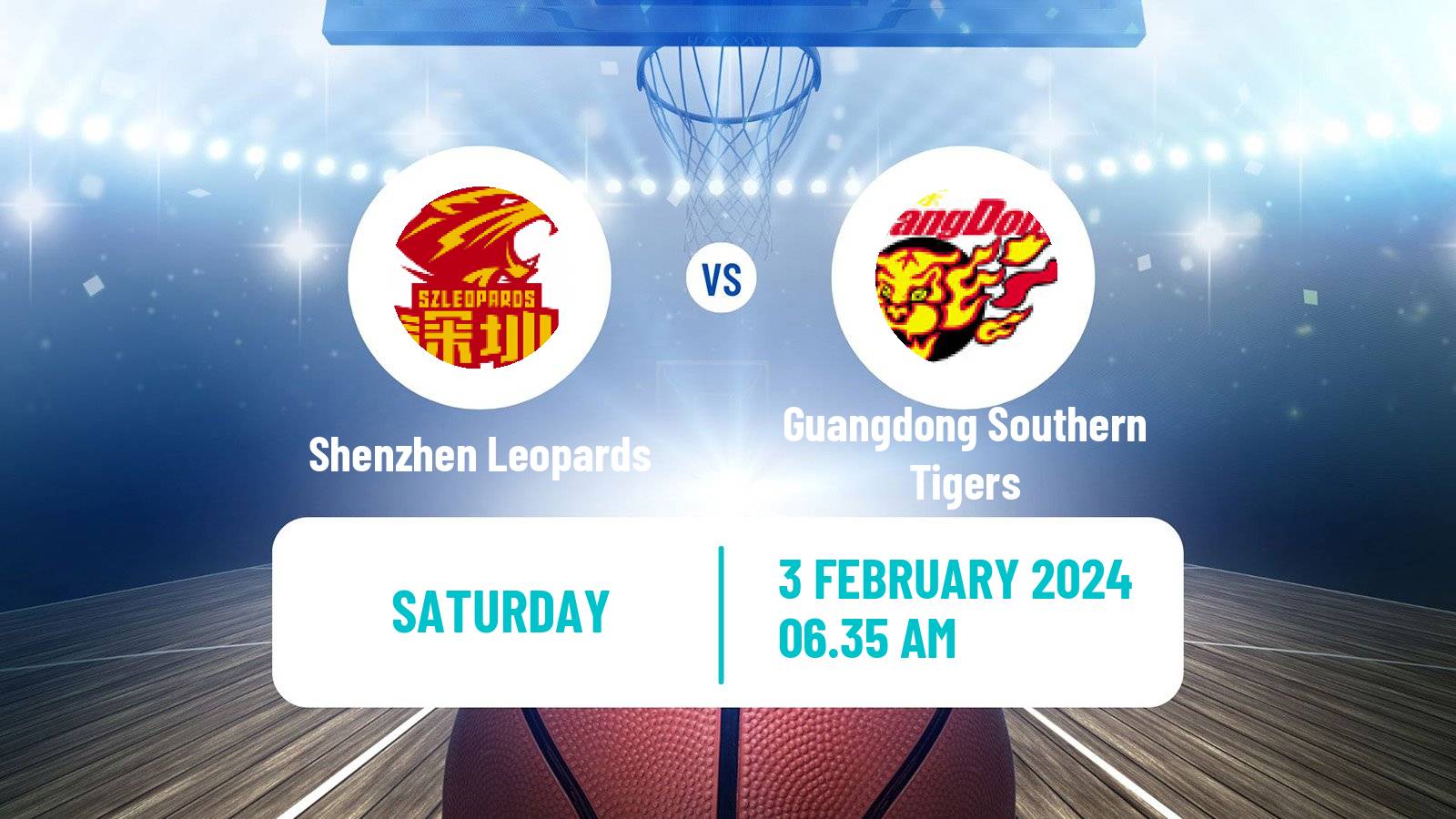 Basketball CBA Shenzhen Leopards - Guangdong Southern Tigers