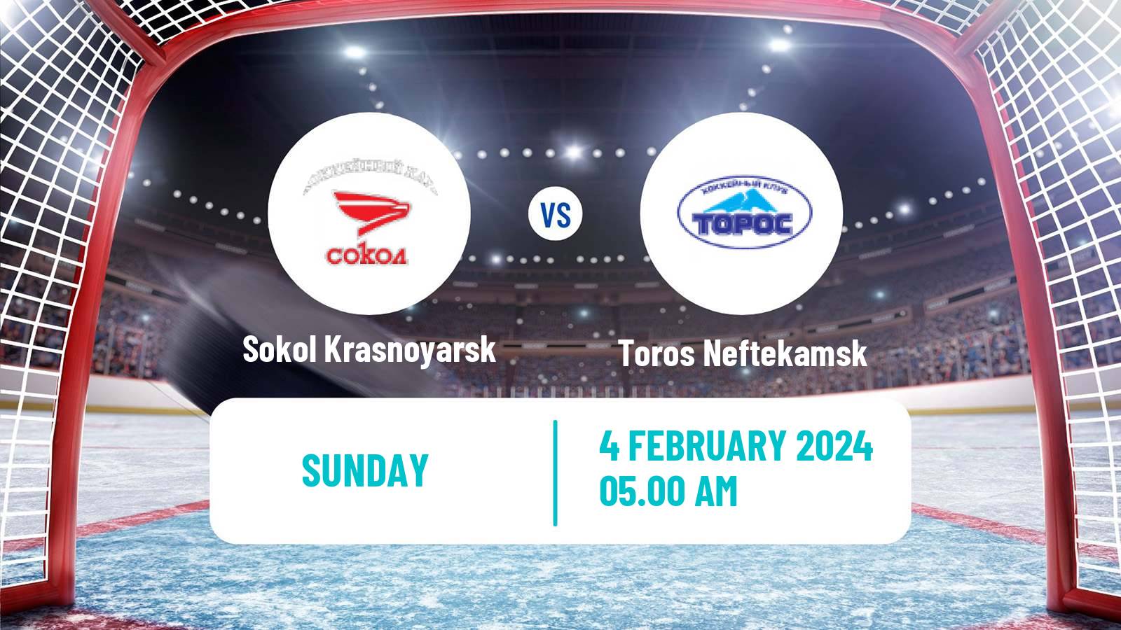 Hockey VHL Sokol Krasnoyarsk - Toros Neftekamsk