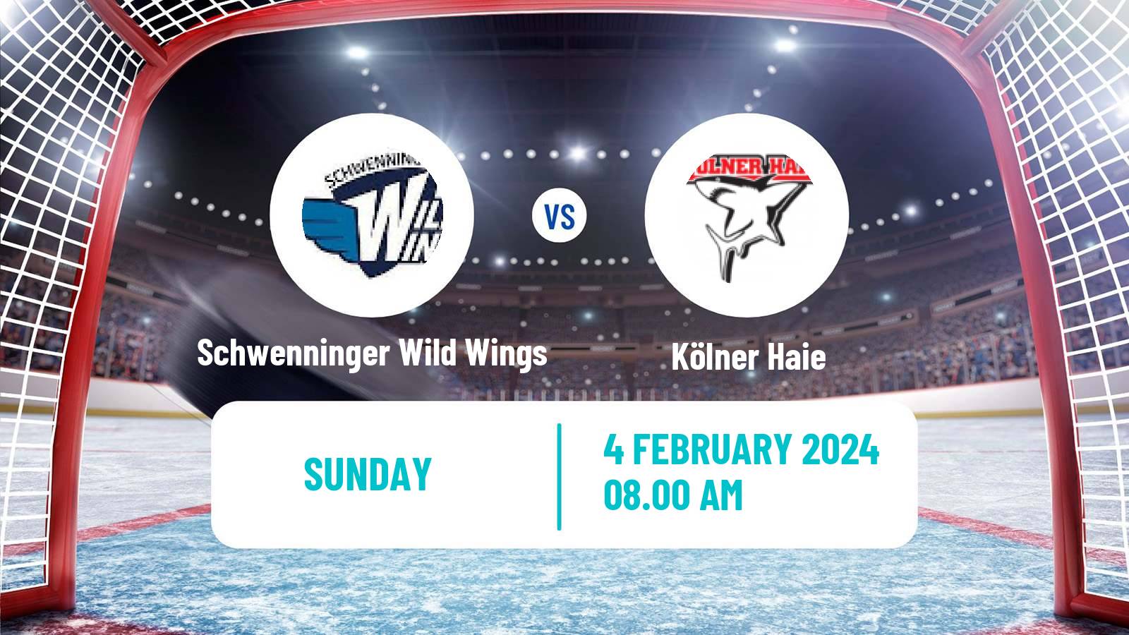 Hockey German Ice Hockey League Schwenninger Wild Wings - Kölner Haie