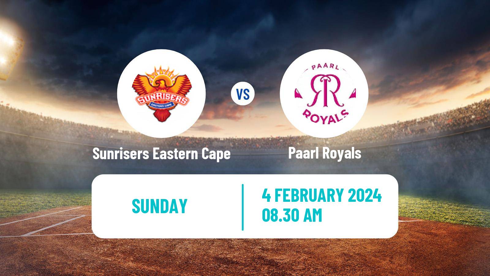 Cricket South African SA20 Sunrisers Eastern Cape - Paarl Royals