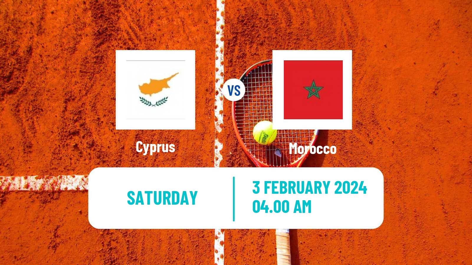 Tennis Davis Cup World Group II Teams Cyprus - Morocco