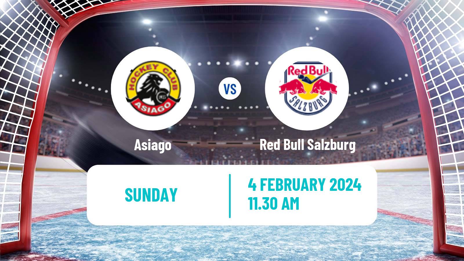 Hockey Austrian Ice Hockey League Asiago - Red Bull Salzburg