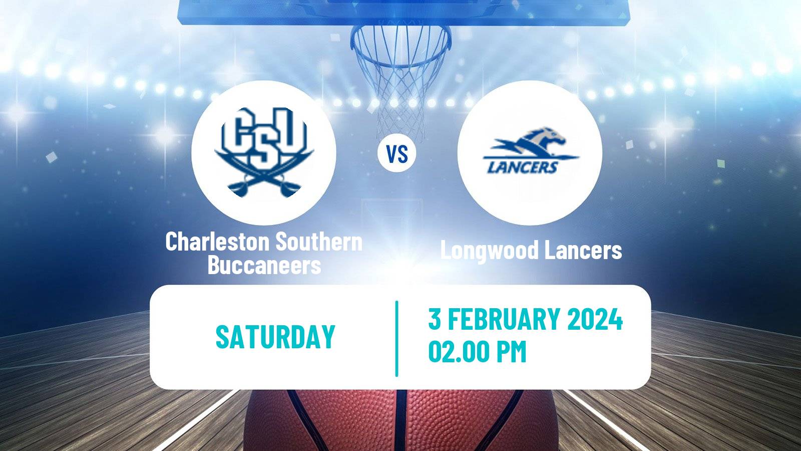 Basketball NCAA College Basketball Charleston Southern Buccaneers - Longwood Lancers