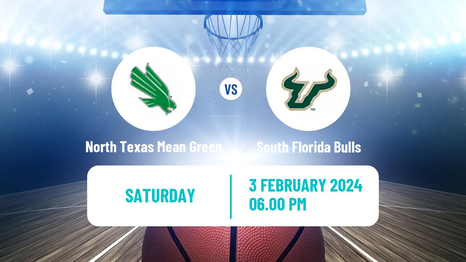 Basketball NCAA College Basketball North Texas Mean Green - South Florida Bulls