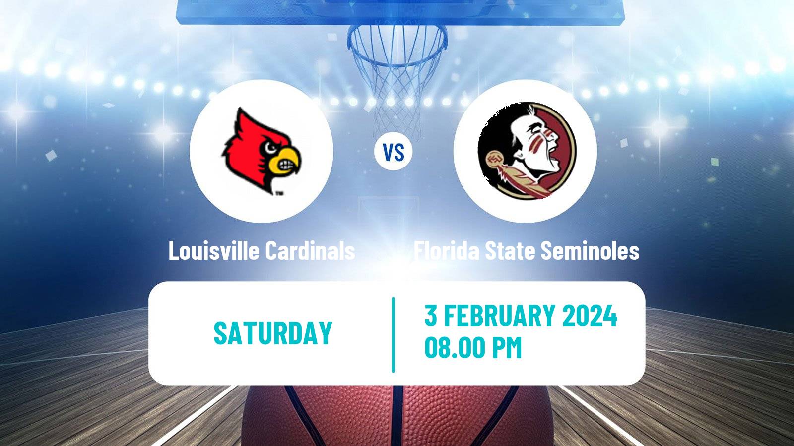 Basketball NCAA College Basketball Louisville Cardinals - Florida State Seminoles