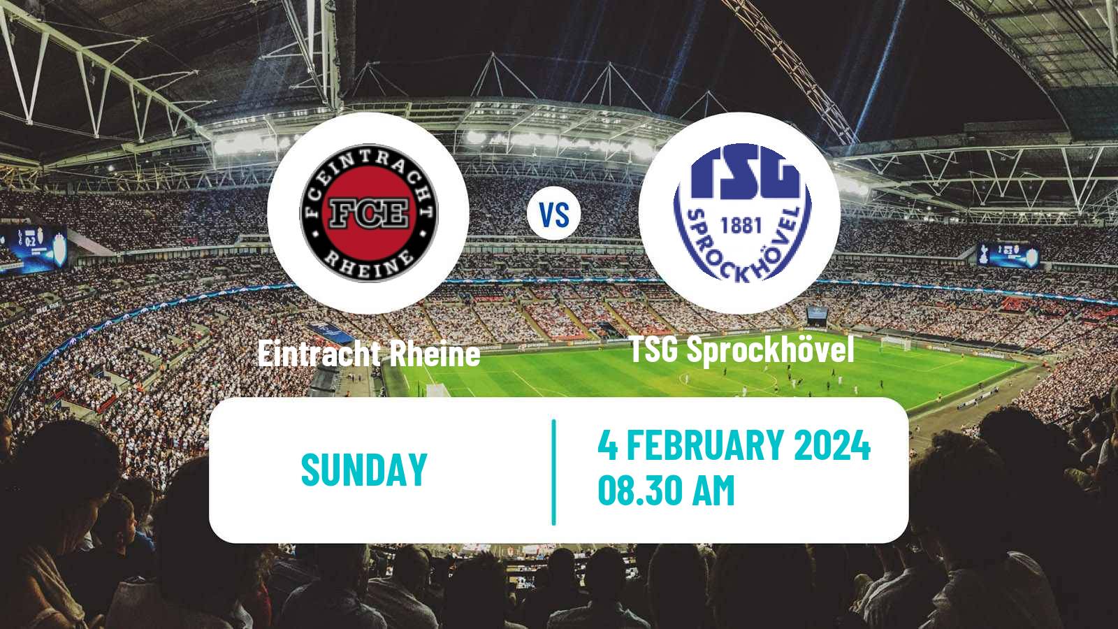 Soccer German Oberliga Westfalen Eintracht Rheine - TSG Sprockhövel