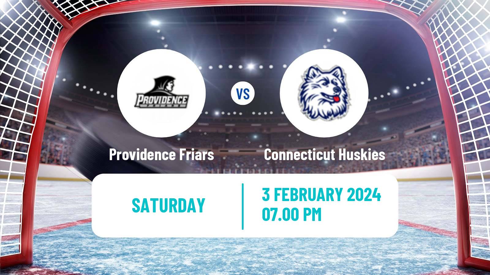 Hockey NCAA Hockey Providence Friars - Connecticut Huskies