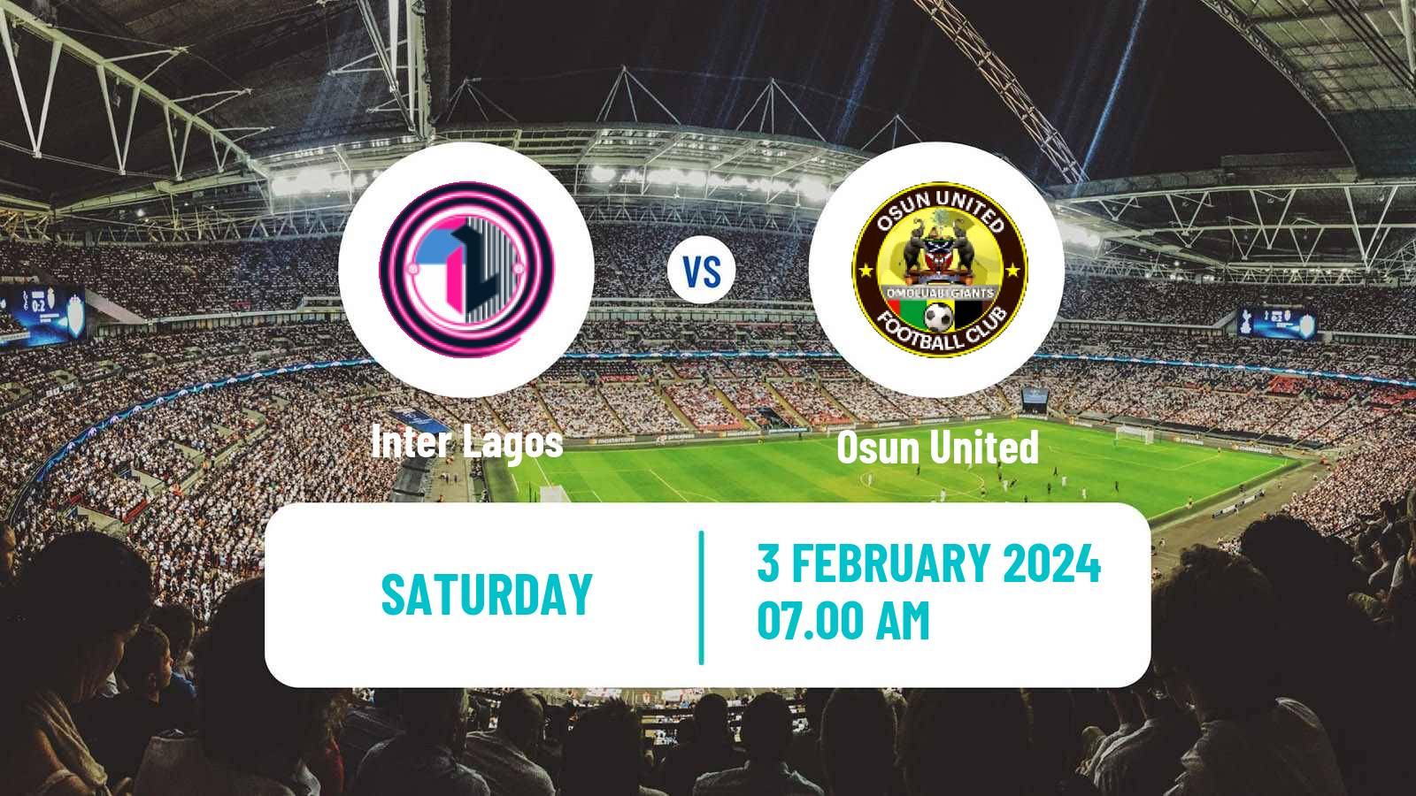 Soccer Nigerian National League Inter Lagos - Osun United