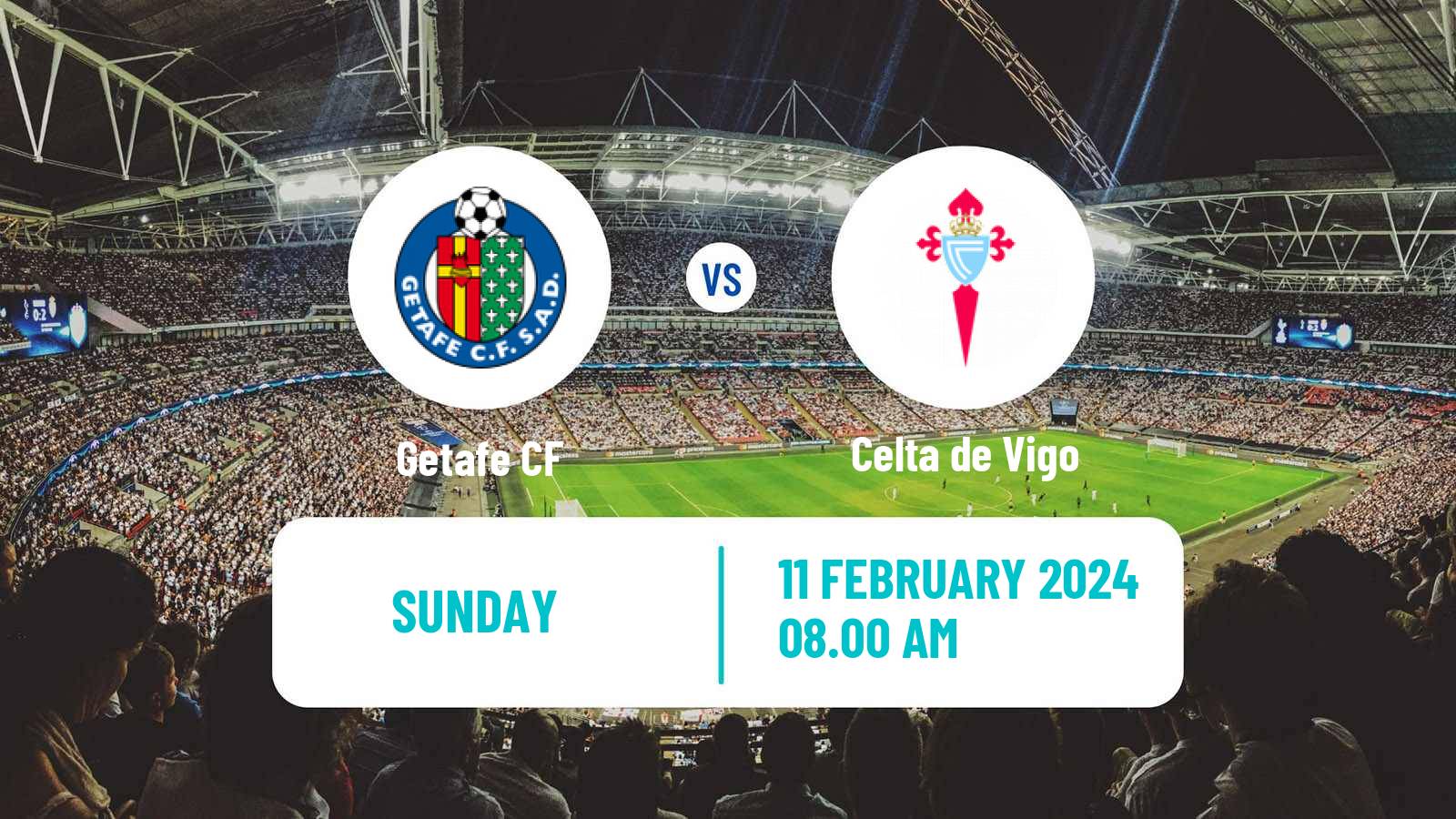 Soccer Spanish LaLiga Getafe - Celta de Vigo