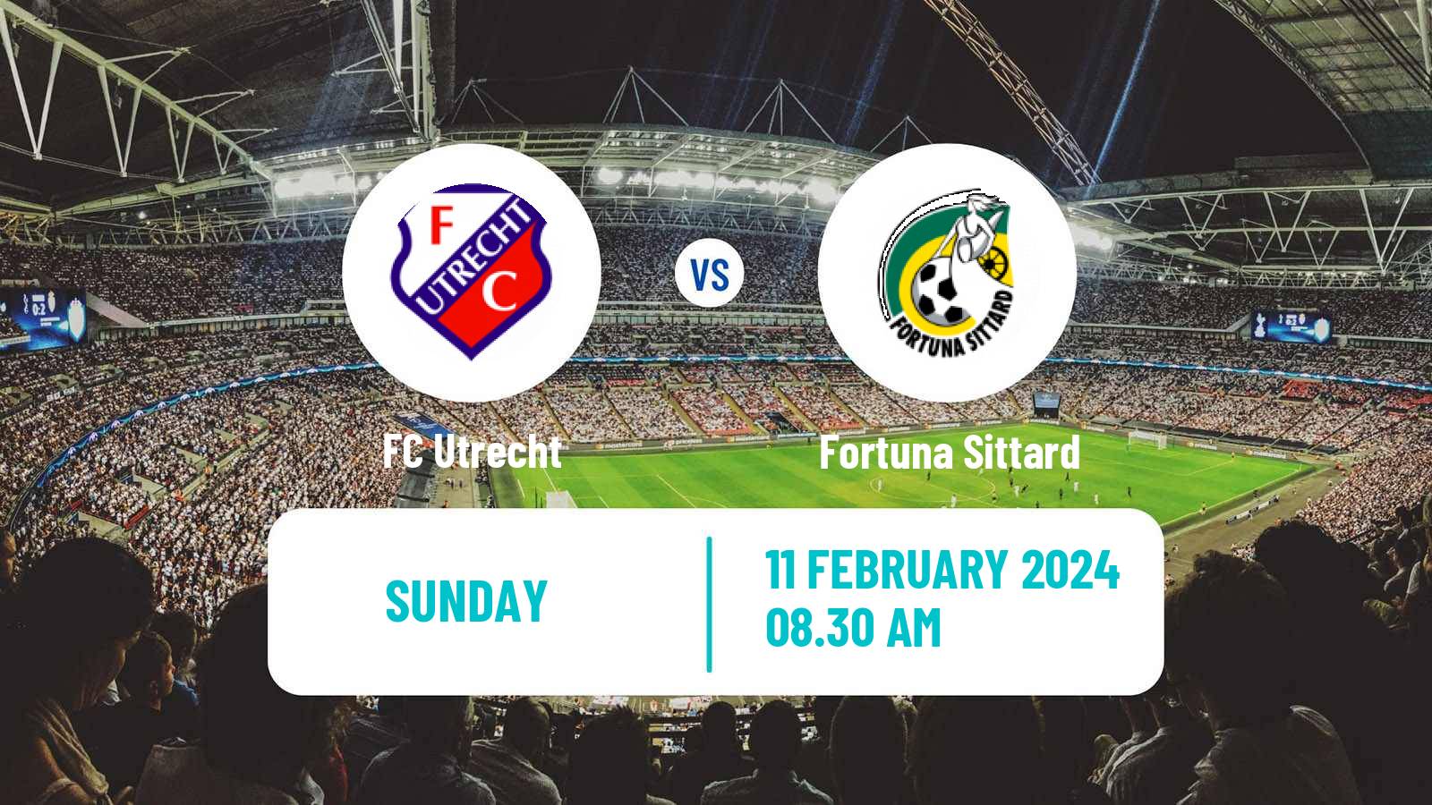 Soccer Dutch Eredivisie Utrecht - Fortuna Sittard
