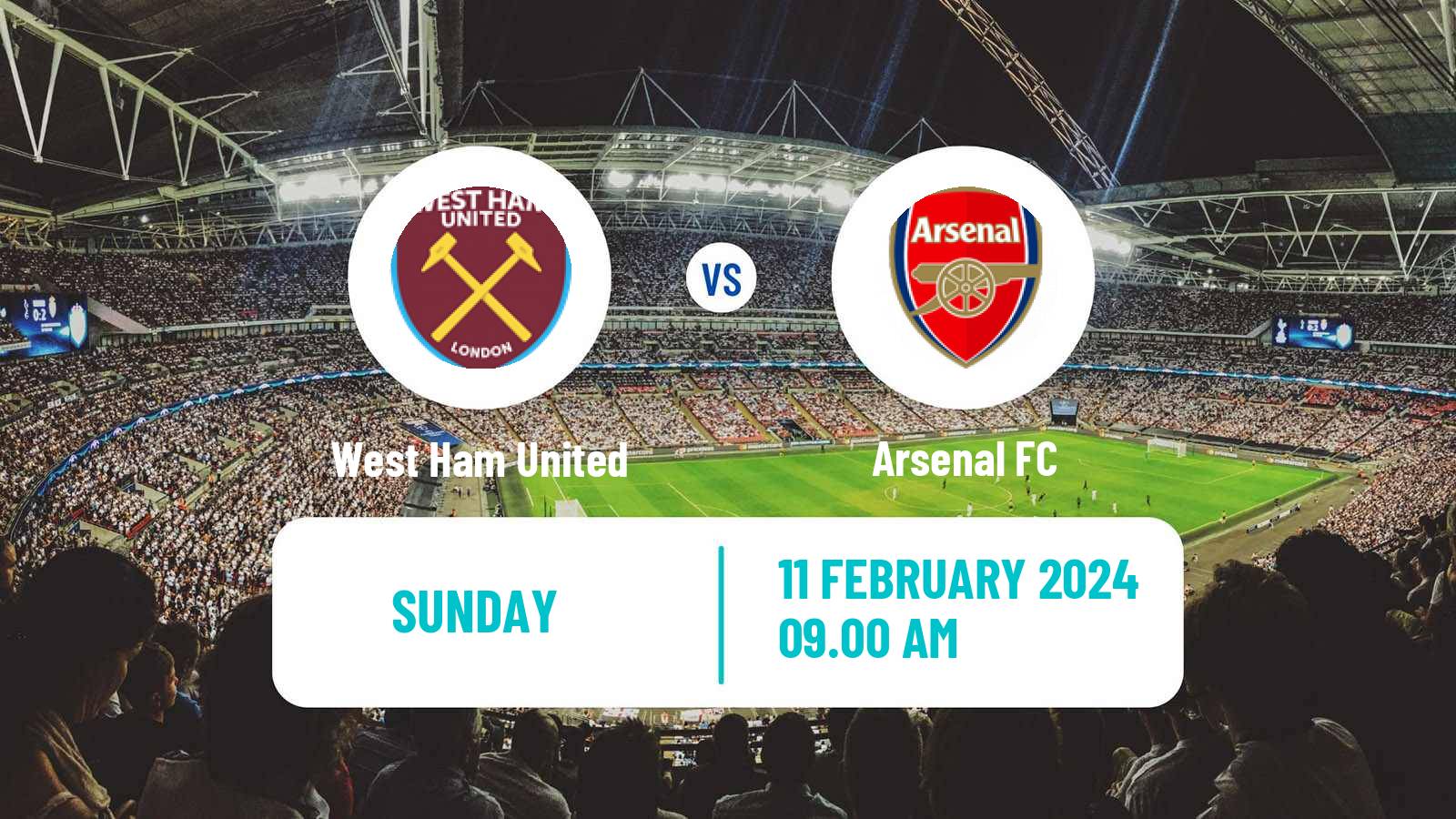 Soccer English Premier League West Ham United - Arsenal
