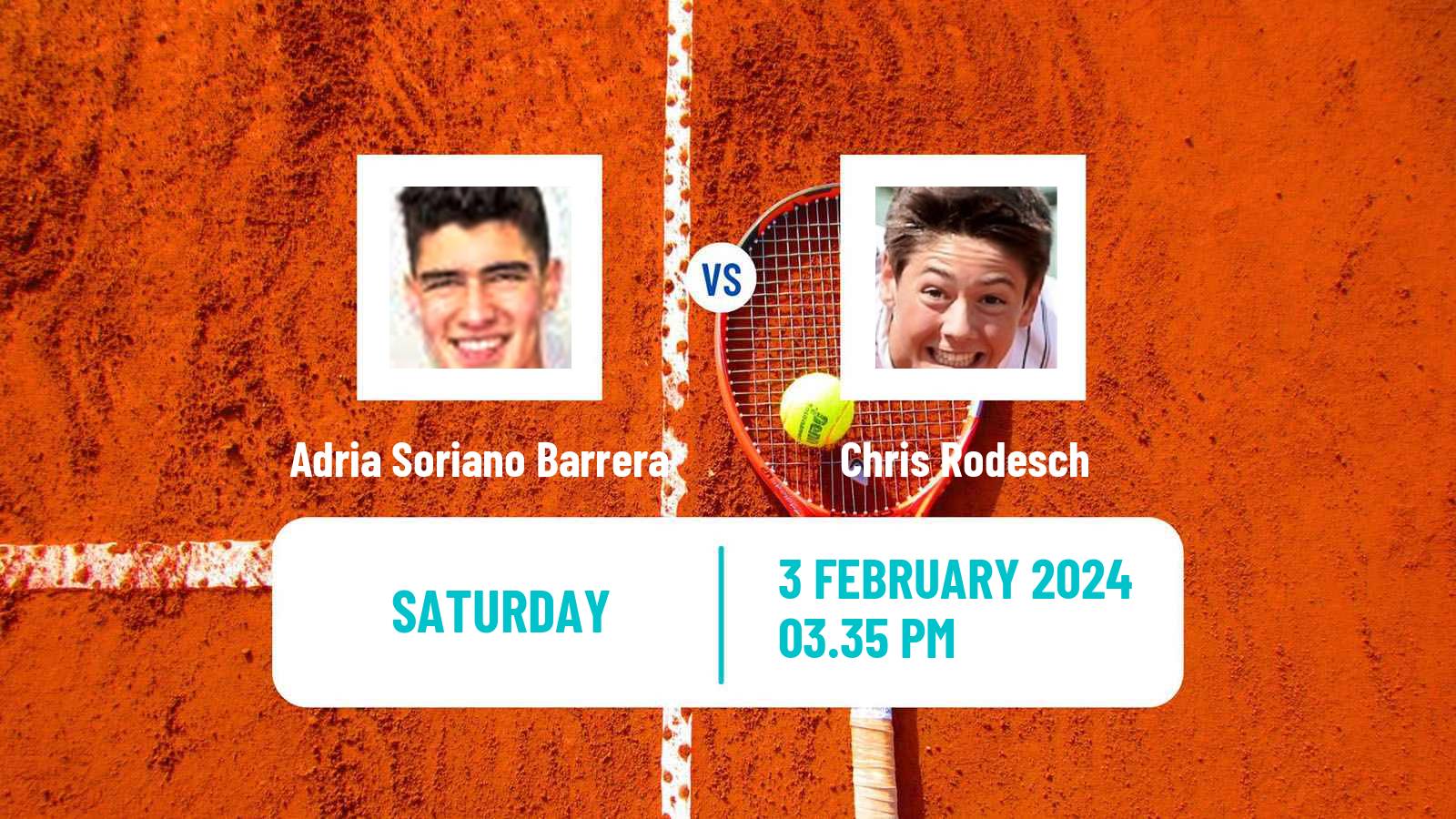 Tennis Davis Cup World Group I Adria Soriano Barrera - Chris Rodesch