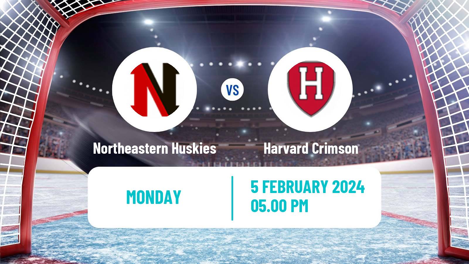 Hockey NCAA Hockey Northeastern Huskies - Harvard Crimson