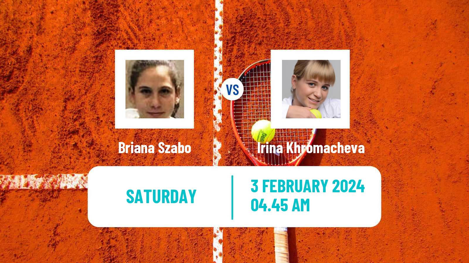 Tennis WTA Cluj Napoca Briana Szabo - Irina Khromacheva
