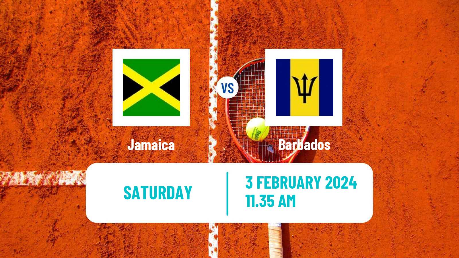 Tennis Davis Cup World Group II Teams Jamaica - Barbados