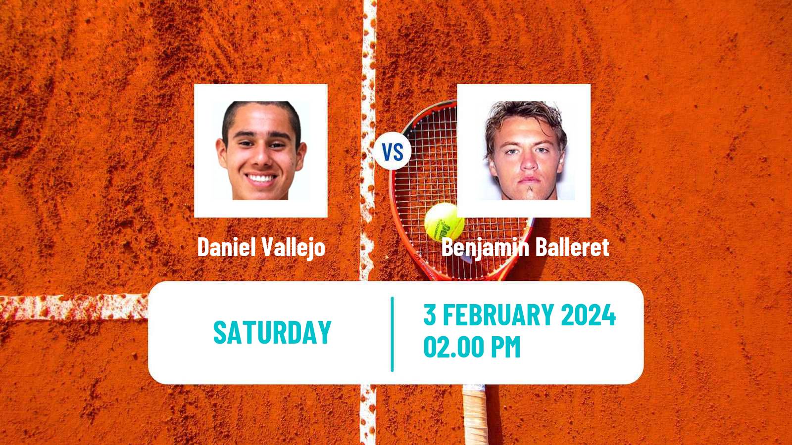 Tennis Davis Cup World Group II Daniel Vallejo - Benjamin Balleret