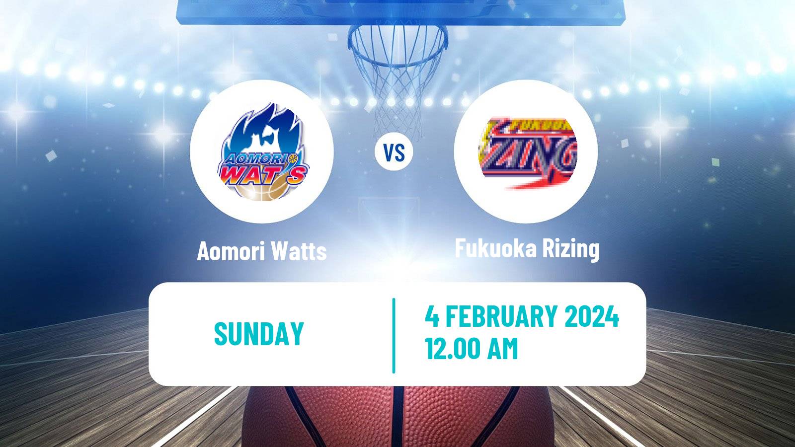 Basketball Japan B2 League Basketball Aomori Watts - Fukuoka Rizing