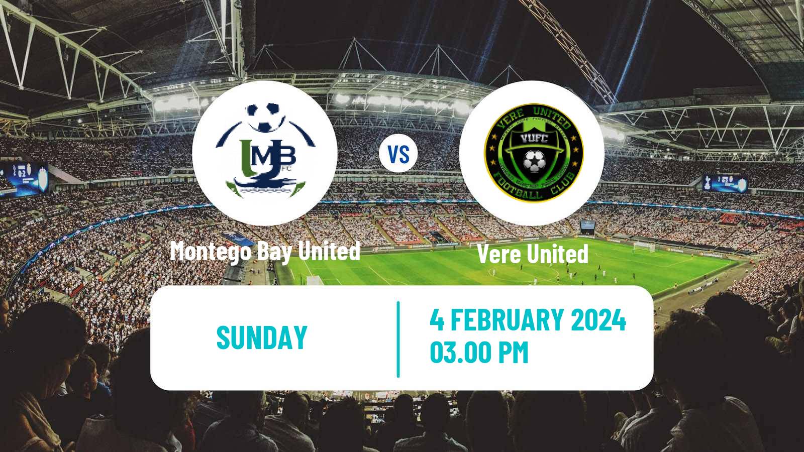 Soccer Jamaica National Premier League Montego Bay United - Vere United