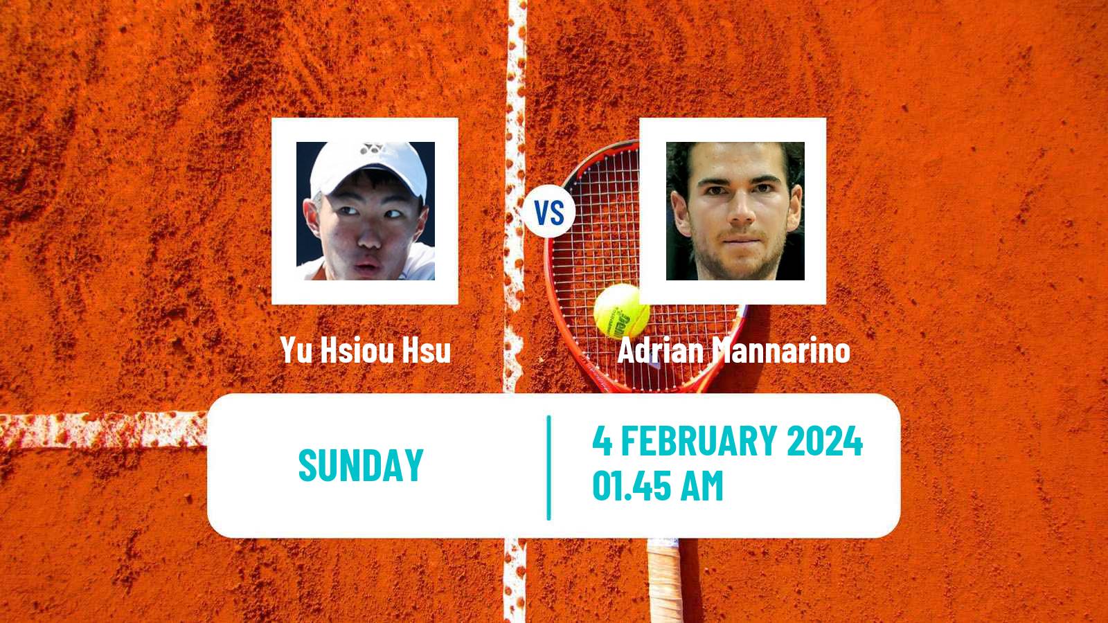 Tennis Davis Cup World Group Yu Hsiou Hsu - Adrian Mannarino
