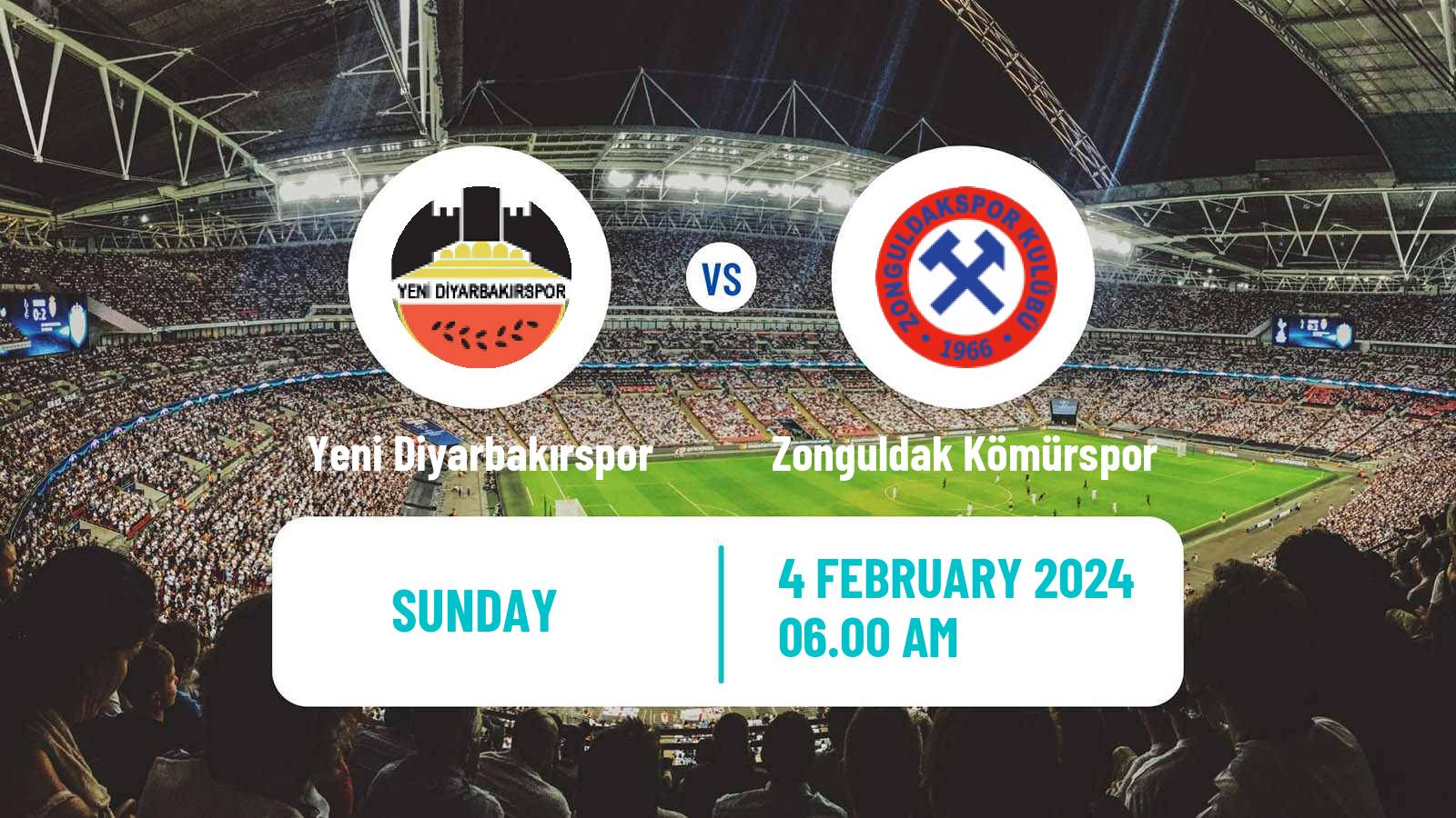 Soccer Turkish Second League White Group Yeni Diyarbakırspor - Zonguldak Kömürspor