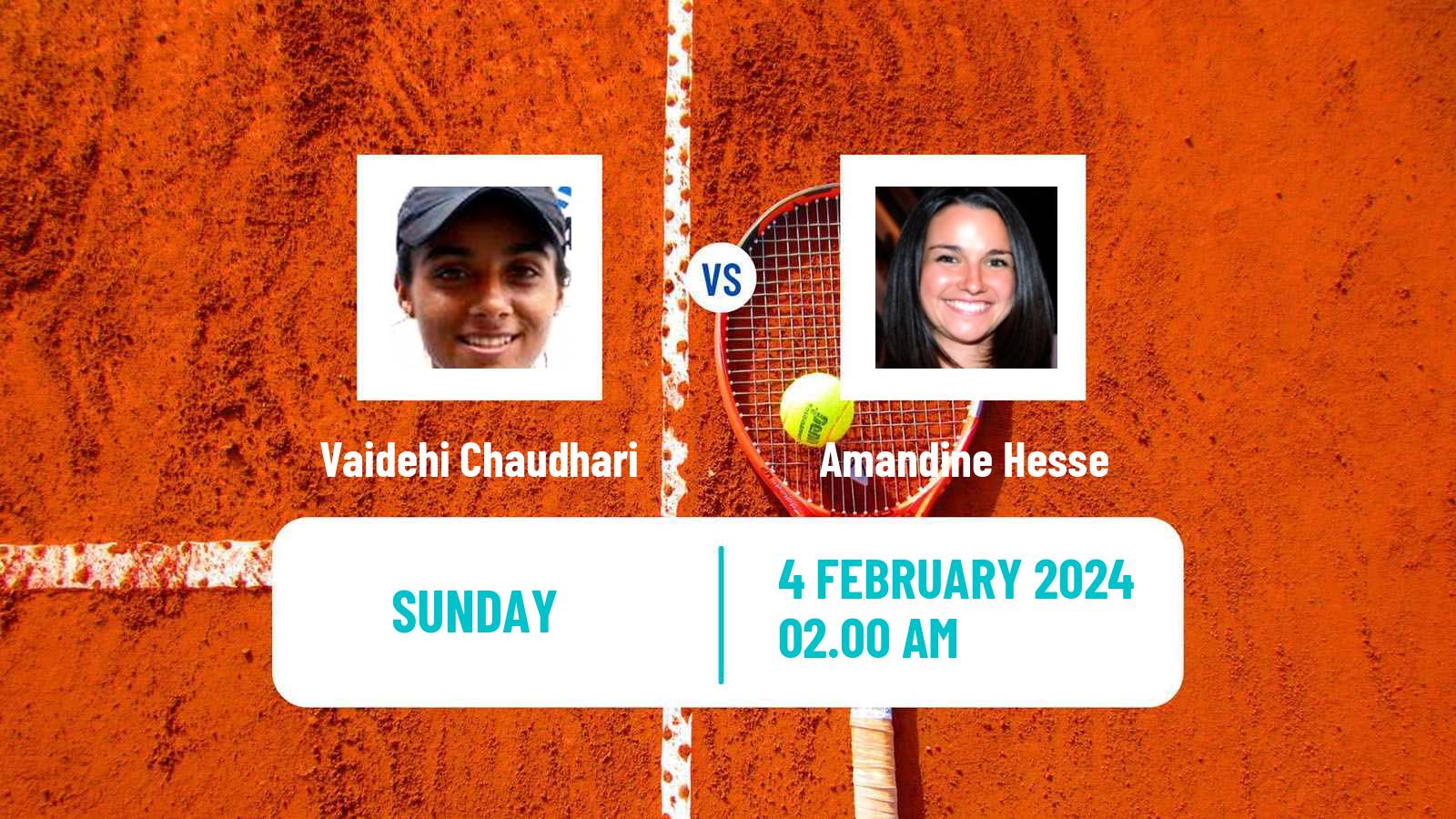 Tennis Mumbai Challenger Women Vaidehi Chaudhari - Amandine Hesse